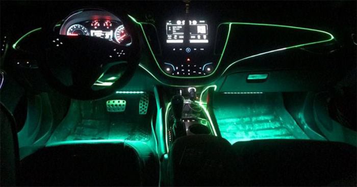 BANDA LED INTERIOR AUTO VERDE 2M [3]