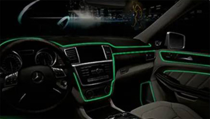 BANDA LED INTERIOR AUTO VERDE 2M [4]