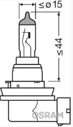 Pachet 2 bec halogen H8 12V Osram Original [4]