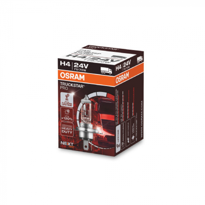 Bec Camion  24V H4 70 75 W Osram Truckstar PRO +120%