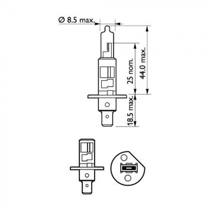 Bec Far H1 55W 12V Vision (Cutie) Philips [3]