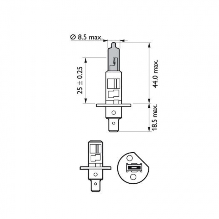 Pachet 2 Becuri Far H1 55W 12V White Vision Philips Ultra (Blister) [3]