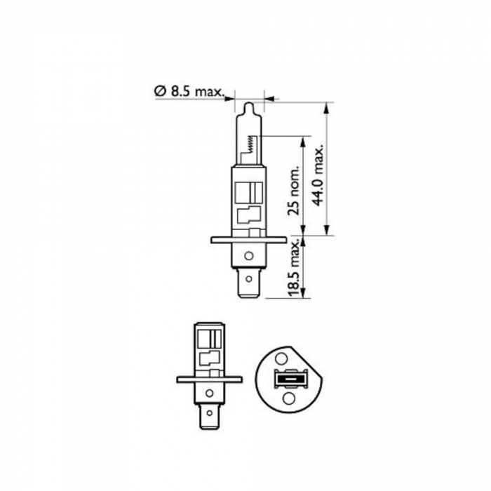 Bec Far H1 55W 12V X-Treme Vision Pro150 (Blister) Philips [3]