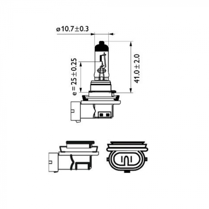 Bec Far H11 12V 55W  Philips Vision(Blister) [3]