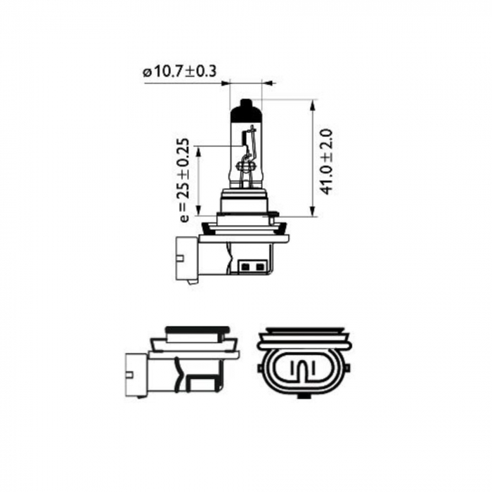 Bec Far H11 12V 55W Vision (Cutie) Philips [3]