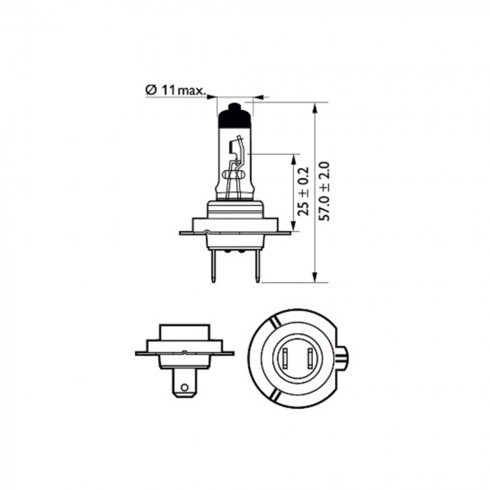 Bec Far H7 55W 12V Longer Life Ecovision  Philips (Blister) [3]