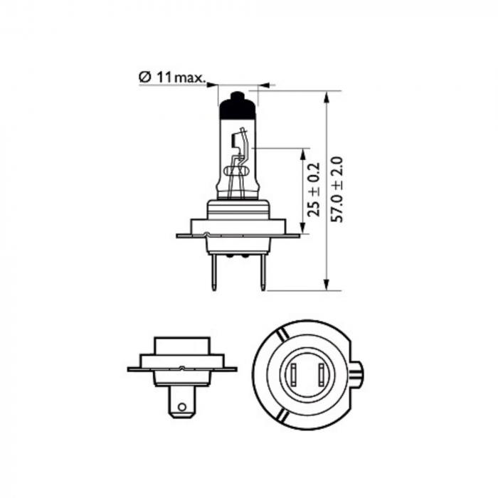Bec Far H7 55W 12V Vision Plus Philips [3]