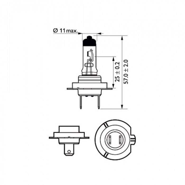 Bec Far H7 55W 12V X-Treme Vision Pro150 (Blister) Philips [3]