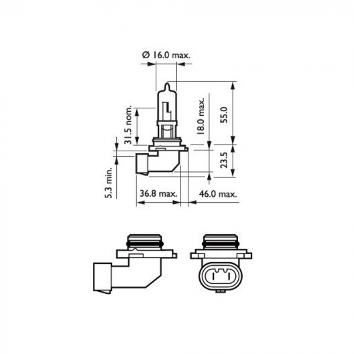 Bec Far HB3 12V P20D 65W Philips (Blister) X-Treme Vision Pro150 [3]