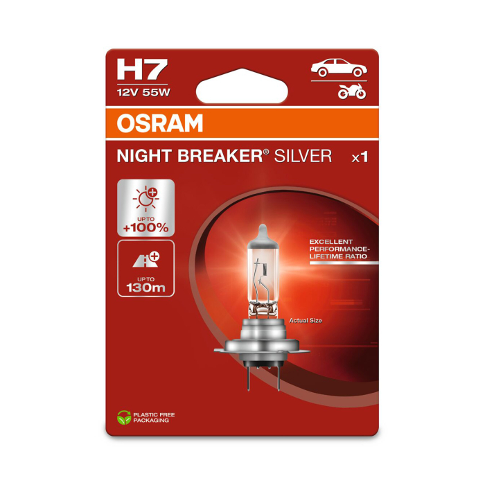 Bec halogen H7 12V Osram Night Breaker Silver +100% blister 1 bucata [1]