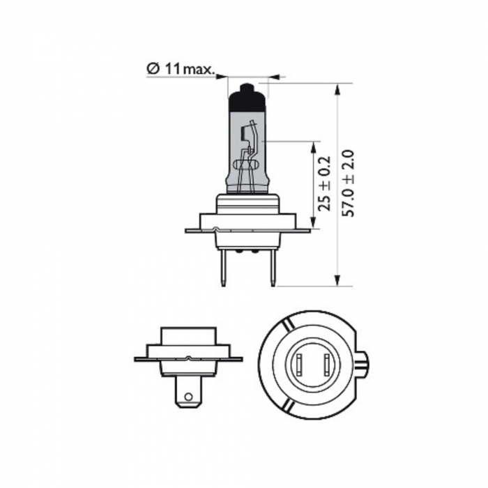 Pachet 2 Becuri Moto H7 Crystal Vision Ultra 12V 55W (Blister) Philips [3]