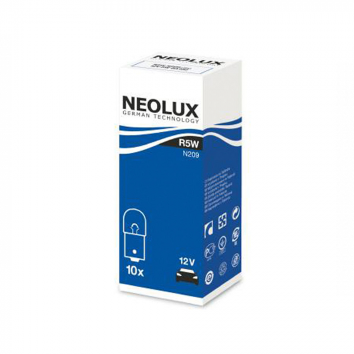 Set 10 buc Bec Auxiliar 12V R5W Ba15D Neolux