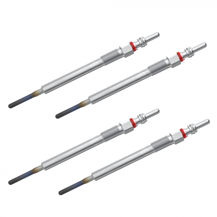 Set 4 bujii incandescente Bosch pentru Alfa Romeo Mito, Chevrolet Aveo, Fiat 500, Doblo, Fiorino, Panda, Punto, Qubo, Ford KA, Lancia Ypsilon, Opel Astra J, Corsa D, Combo, Peugeot Bipper