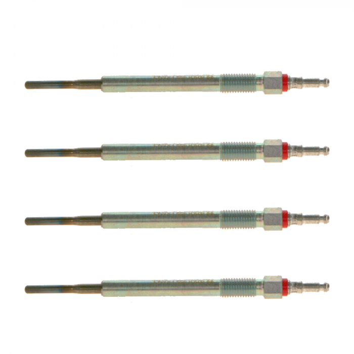 Set 4 bujii incandescente Bosch pentru Audi A3, A4 B7, A6 C6, Seat Altea, Leon, Toledo, Skoda Octavia, Superb, Golf V, Passat B6, Touran, Jetta