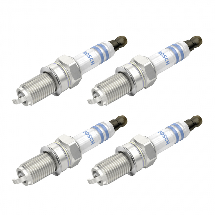 Set 4 bujii scanteie Bosch pentru Abarth 500, 595, Alfa Romeo Giulietta, Mito, Fiat 500, Bravo, Doblo, Linea, Punto, Tipo, Jeep Renegade