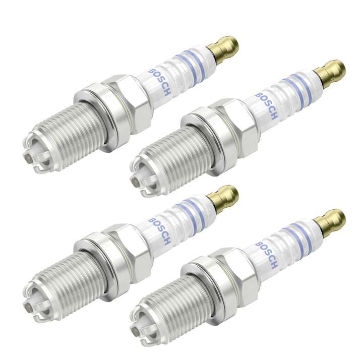 Set 4 bujii scanteie Bosch pentru Audi A6 C5, A8 D2, Porsche 911, Boxster, Cayenne