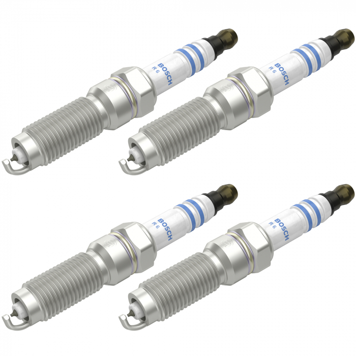 Set 4 bujii scanteie Bosch pentru Ford B-Max, C-Max, Ecosport, Fiesta, Focus, Mondeo, Transit