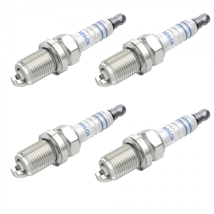 Set 4 bujii scanteie Bosch pentru Hyundai Elantra, i10, i20, i30, Sonata, Tucson, Kia Carens, Ceed, Mazda 3,