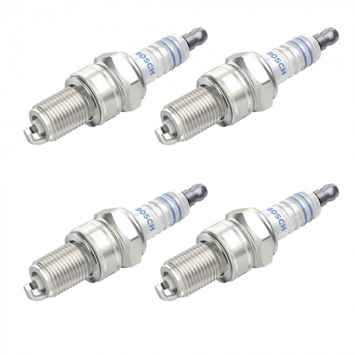 Set 4 bujii scanteie Bosch pentru VW Jetta, Scirocco, Passat, Polo, Golf, T3, Mitsubishi Colt, Lancer, Galant, Eclipse