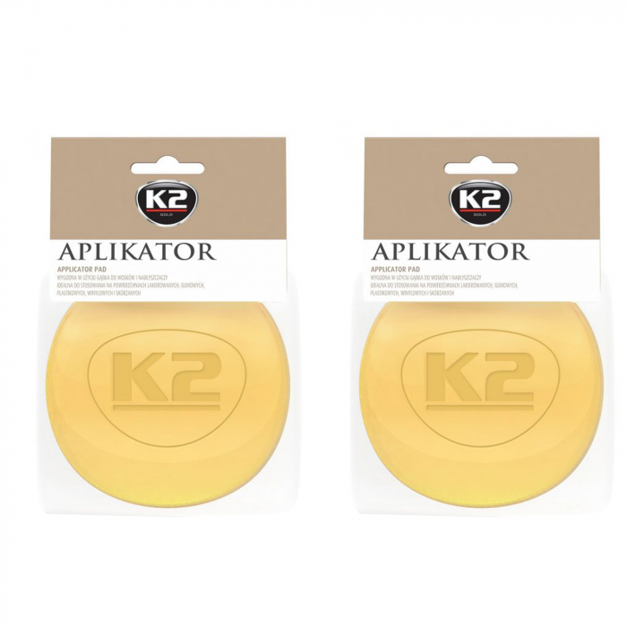 Pachet 2 bureti aplicatori K2 pentru ceara auto