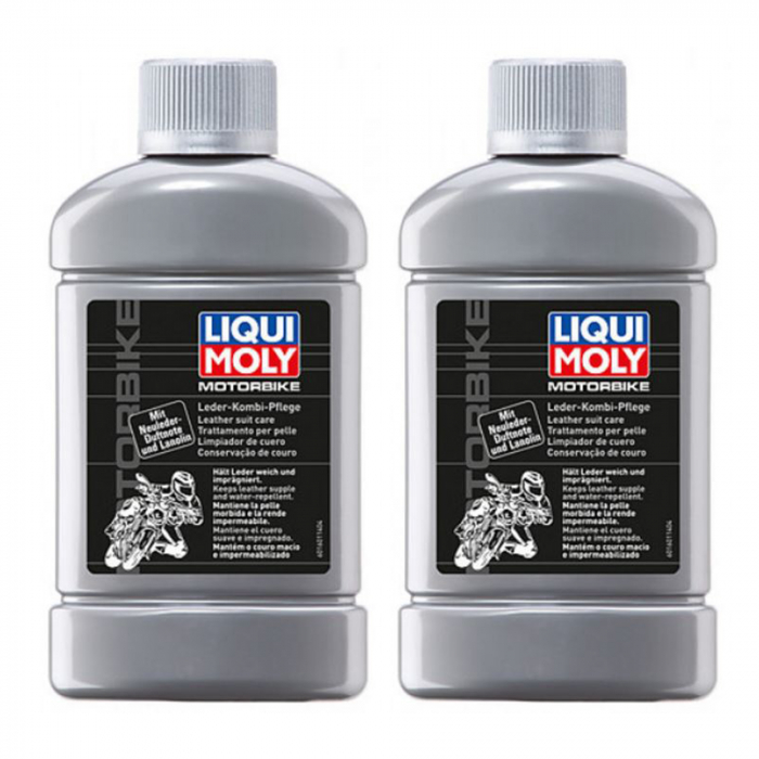 Pachet 2 x Emulsie tratament Liqui Moly pentru intretiere tapiterie piele Motorbike 250 ml