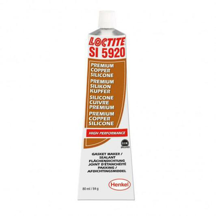 Etansant siliconic Loctite SI 5920 80ml ,   Silicon rosu (cupru) pentru metal si plastic