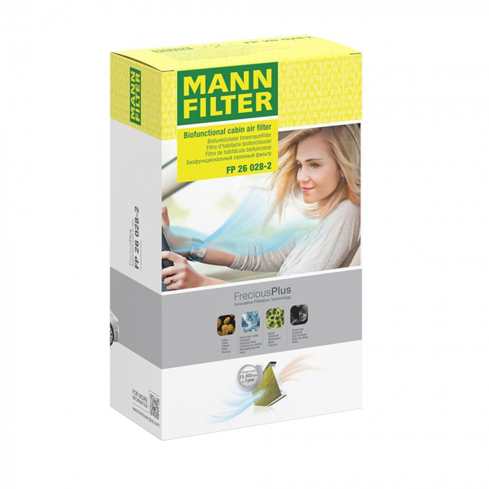 Filtru habitaclu cu efect antibacterian Mann pentru Mercedes-Benz GLE, GLE Coupe, GLS, M-Class [2]