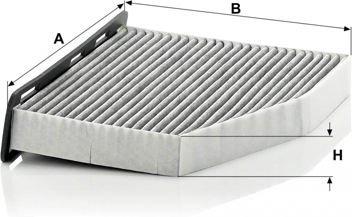 Filtru habitaclu Carbon Activ Mann CUK 2939 pentru Audi, Seat, Skoda, VW [2]