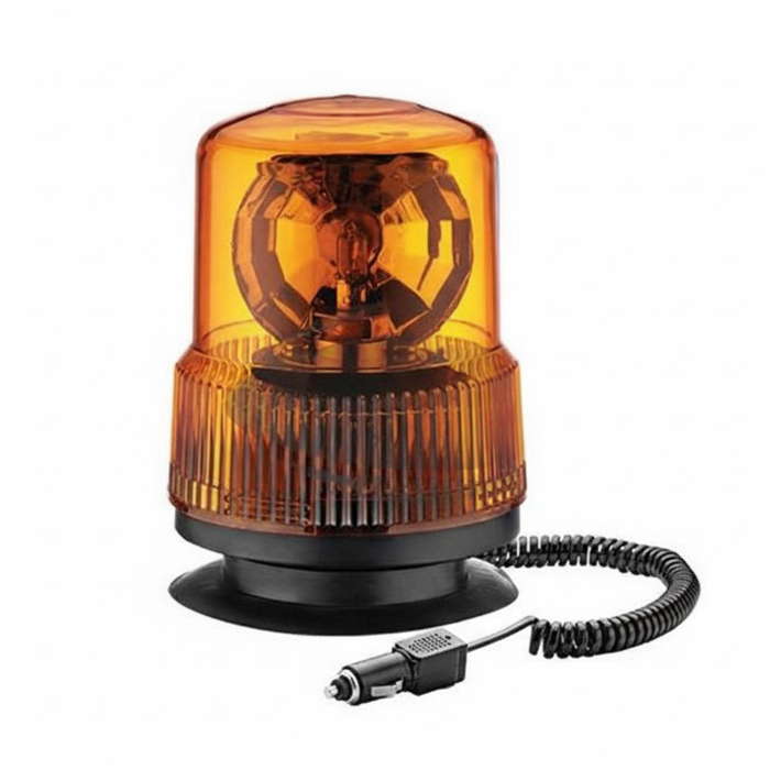 Girofar galben 12V AYFAR – prindere magnetică, mufă brichetă [1]