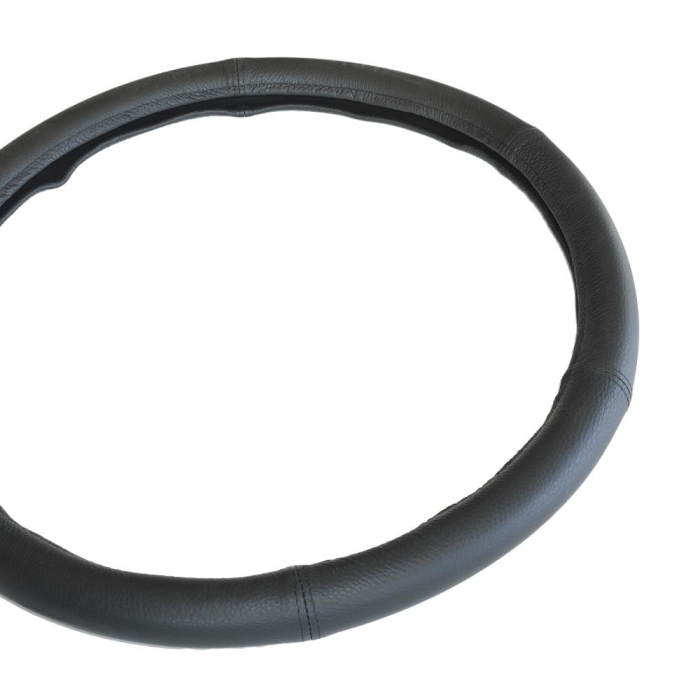 Husă Volan UMBRELLA Piele Naturală - Negru, Diametru 47-49 cm (Universal, Dimensiune Mare) [2]