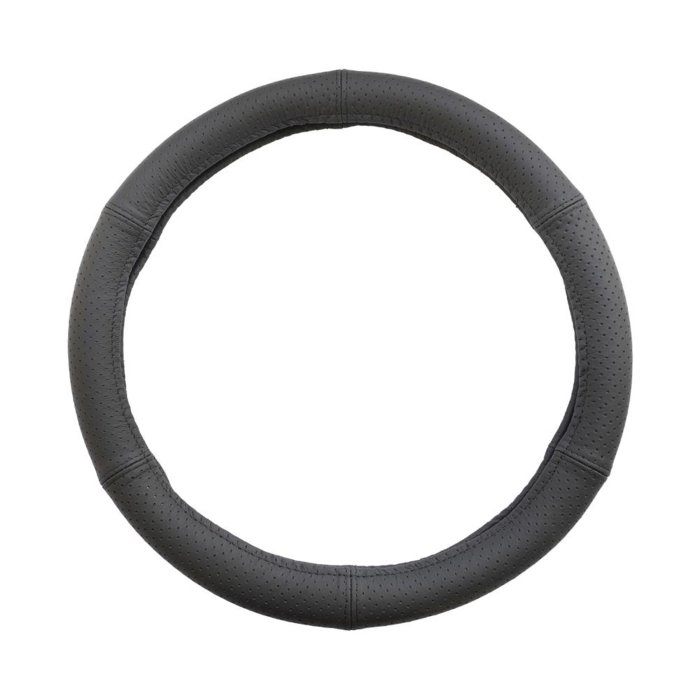 Husă Volan Umbrella Piele Naturală Perforată - Negru, 39-41 cm (Universal, Aderență Sporită) [1]