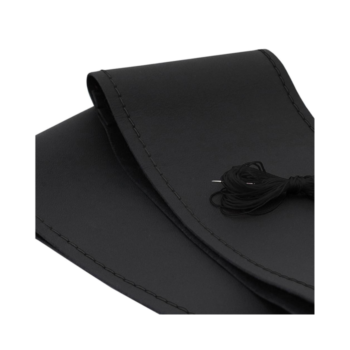 Husă Volan Umbrella cu Snur - Piele Naturală, Negru, 39-40 cm (Cusătură) [1]