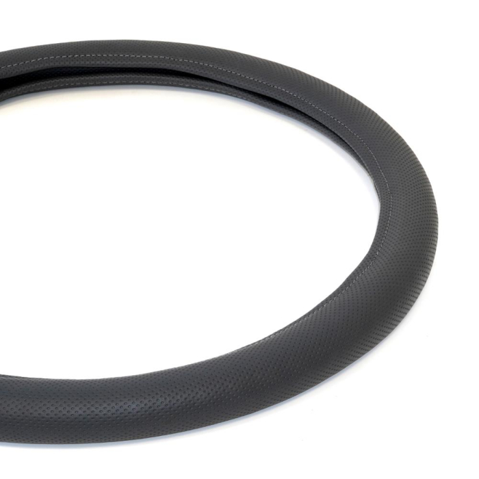 Husă Volan Umbrella Piele Ecologică Perforată - Gri, 40-42 cm [2]