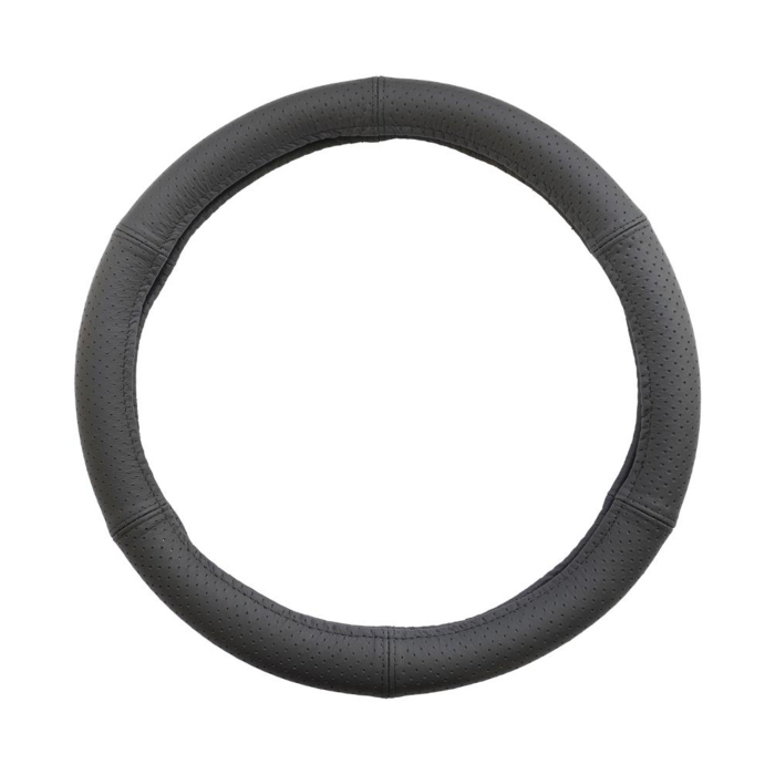 Husă Volan Umbrella Piele Naturală Perforată - Negru, 37-39 cm [1]