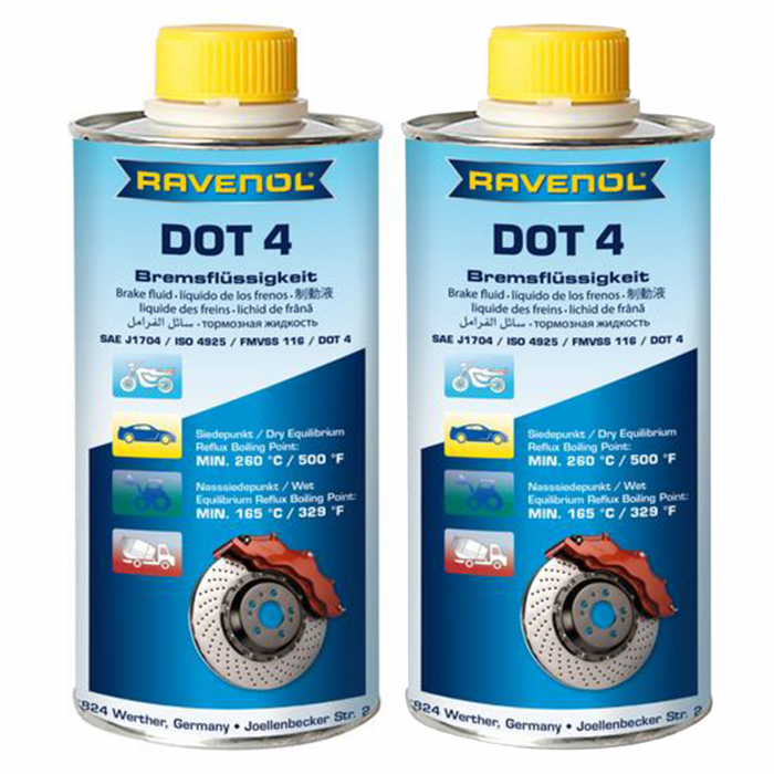 Pachet 2 litri Lichid de frana Ravenol DOT4
