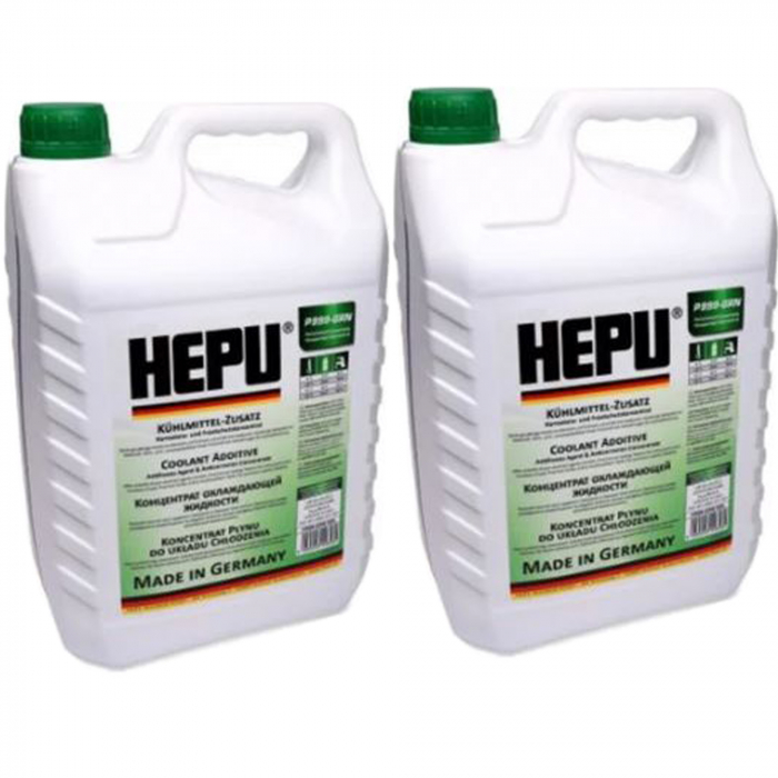 Pachet 10 litri antigel concentrat Hepu G11 verde