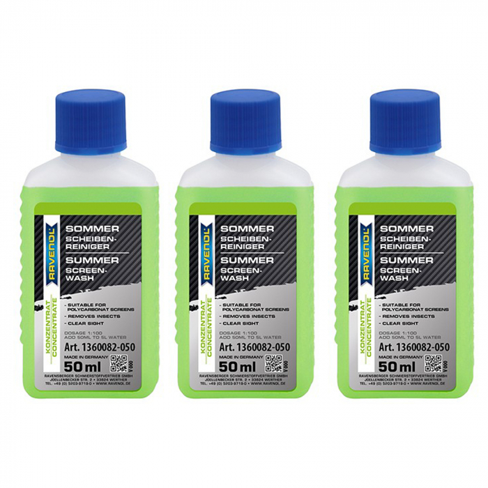 Pachet 150 ml solutie concentrata pentru parbriz Ravenol , miros de mar