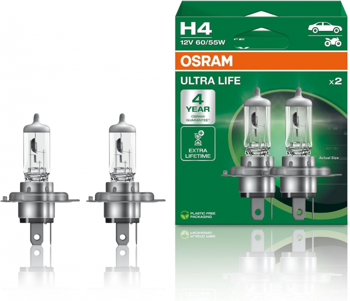 Set 2 becuri H4 Osram Ultra Life [2]