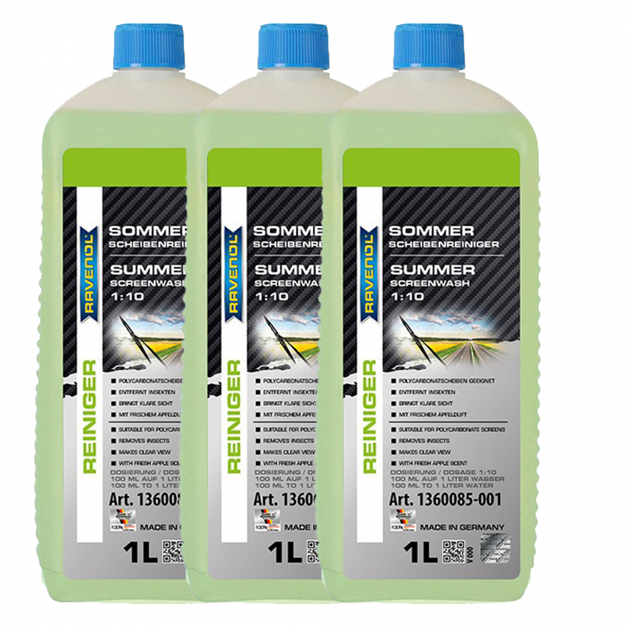Pachet 3 litri solutie concentrata pentru parbriz Ravenol , miros de mar