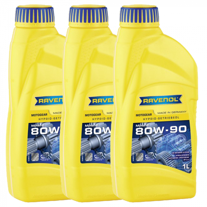 Pachet 3 litri ulei cutie de viteze Ravenol Motogear 80W90 GL5