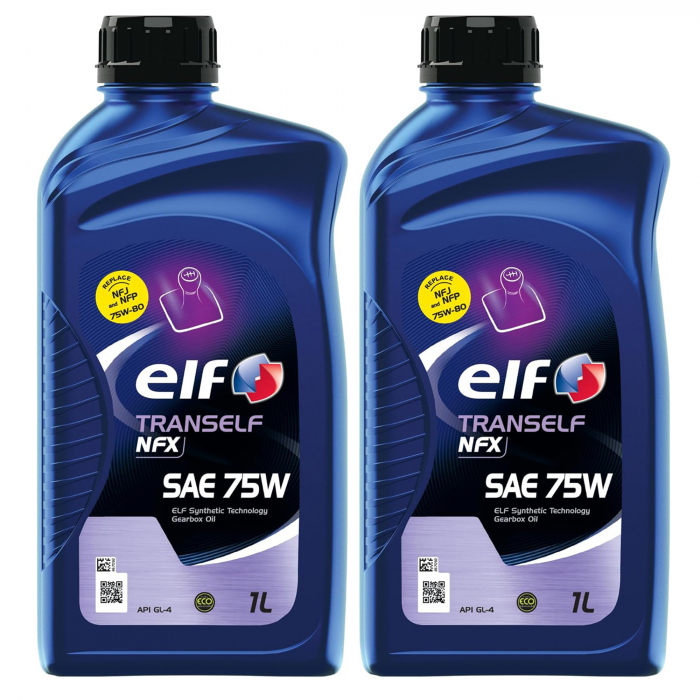 Pachet 2 litri Ulei Elf pentru transmisie Tranself NFX (Tranself NF) GL4+ 75W