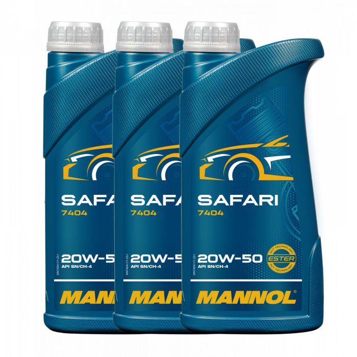 Pachet 3 litri Ulei Motor MANNOL Safari 20W50 - Semi-Sintetic, Protecție Motoare Uzate/Condiții Dificile [1]