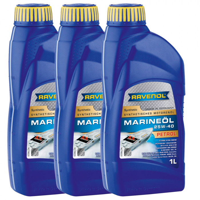 Pachet 3 litri ulei Ravenol Marine Petrol 25W40