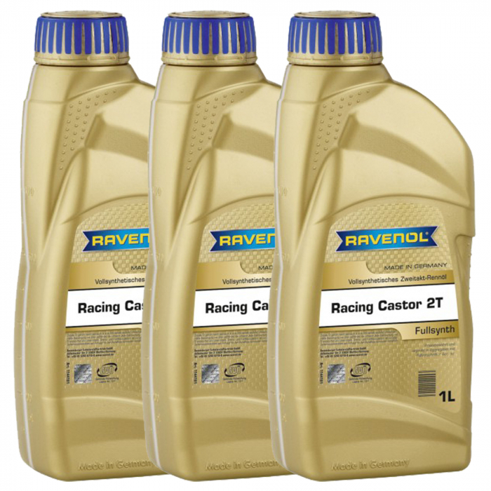 Pachet 3 litri ulei Ravenol Racing castor 2T