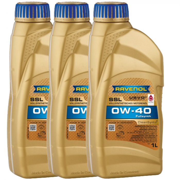 Pachet 3 litri ulei Ravenol SSL USVO 0W40