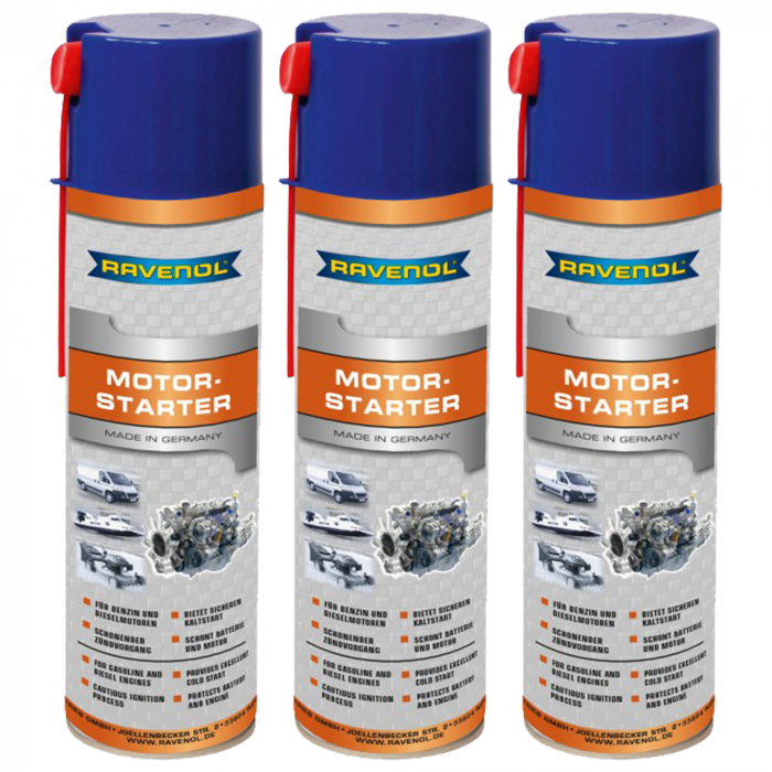 Pachet 3 x spray Ravenol pentru pornire rapida motor 400 ml