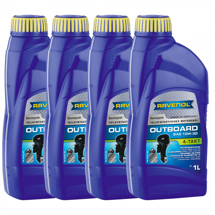 Pachet 4 litri ulei Ravenol 4T Outboardoel 10W30