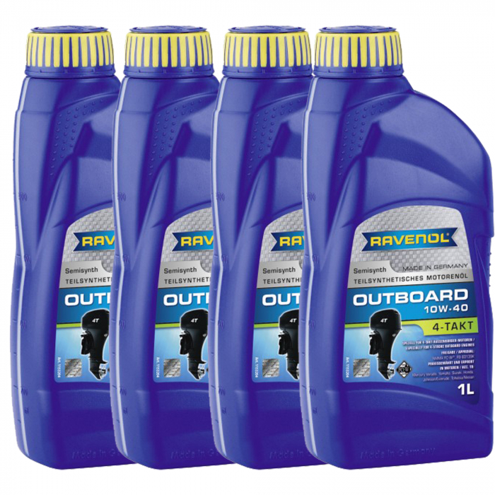 Pachet 4 litri ulei Ravenol 4T Outboardoel 10W40