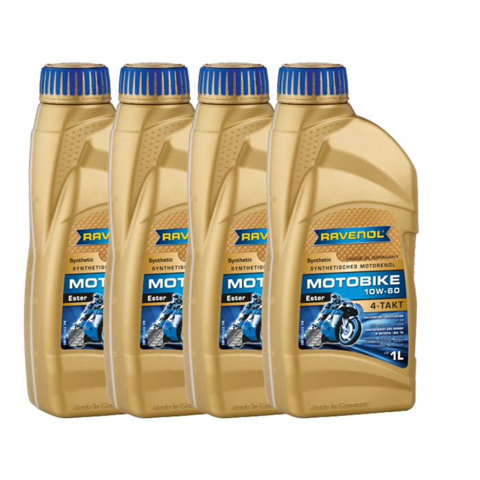 Pachet 4 litri ulei Ravenol Motobike 4T Ester 10W60