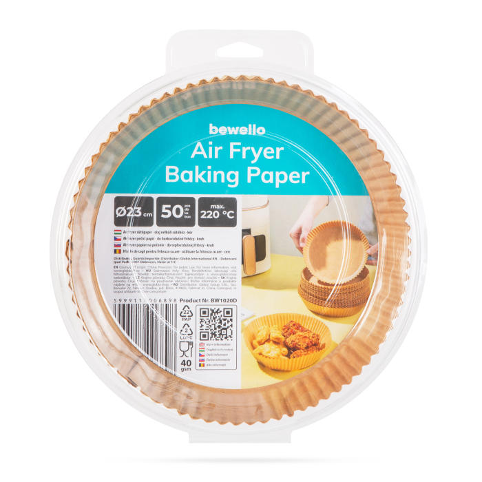 Hârtie de copt pentru friteuză cu aer (Airfryer) - Rotundă 23 cm - 50 buc/pachet [2]
